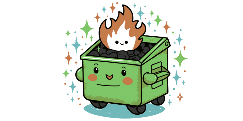 Dumpster Fire Plush Logo
